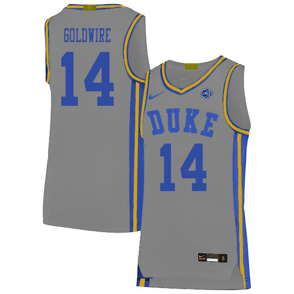 2020 Men #14 Jordan Goldwire Duke Blue Devils College Basketball Jerseys Sale-Gray